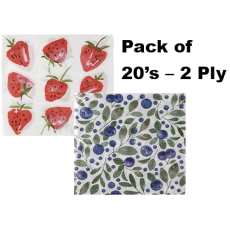 Serviettes, 2 Ply - 33cm - Berries